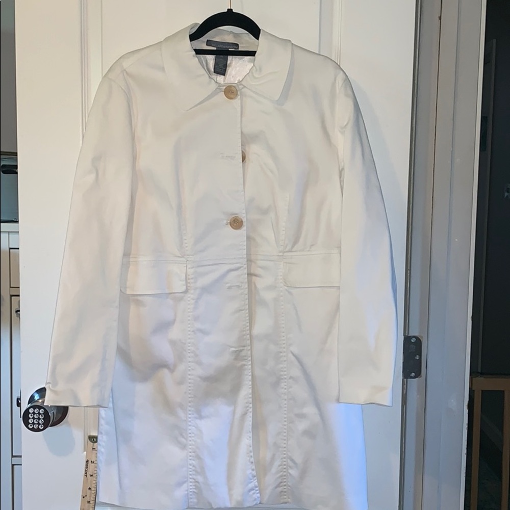 Hillyard and Hanson white overcoat or trench coat